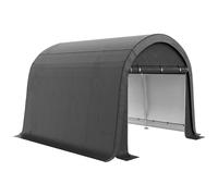 Outsunny Toldo de almacenamiento para jardín, marco de acero resistente, grandes puertas, 3x3m, Gris