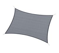 Outsunny Toldo de Terraza Rectangular 4x6 m de HDPE con Anillas de Acero Inoxidable y Cuerdas para Jardín Patio Gris Aosom España