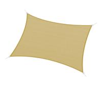Outsunny Toldo de Terraza Rectangular 6x4 m con Protección Rayos UV Anillas de Acero Inoxidable y Cuerdas para Jardín Patio Beige