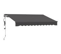 Outsunny Toldo Eléctrico Retráctil con Manivela Inclinación Ajustable y Protección UV para Jardín Terraza 296x250 cm Gris Oscuro