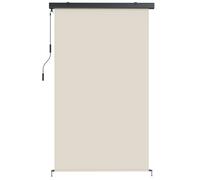 Outsunny Toldo enrollable sin cordón, toldo enrollable para exterior con protección UV y resistente al agua para porche, balcón o cenador, 250 x 160 cm, Blanco crema Aosom España