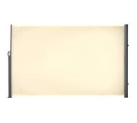 Outsunny Toldo Lateral Retráctil 300x180 cm Pantalla Enrollable Mampara de Privacidad y Protección Solar para Jardín Balcón Terraza Cream