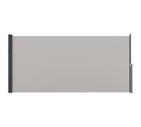 Outsunny Toldo Lateral Retráctil Pantalla Enrollable Mampara de Privacidad Impermeable y Anti-UV Protege la Privacidad Gris Claro