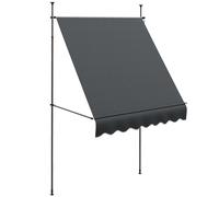 Outsunny Toldo Manual Retráctil 2x1,2 m Altura Ajustable con Manivela 210-300 cm gris oscuro