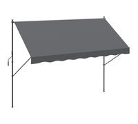 Outsunny Toldo Manual Retráctil 300x170x200-290 cm Ajustable con Manivela Protección Solar UV40+ para Balcón Terraza Gris Aosom España