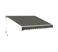 Outsunny Toldo Manual Retráctil 350x250 cm con Manivela de Metal gris