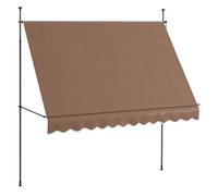 Outsunny Toldo Manual Retráctil 3x1,2 m Altura Ajustable con Manivela 210-300 cm marrón