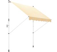 Outsunny Toldo Manual Retráctil 300x150x170-280 cm con Altura Ajustable naranja