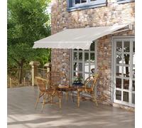 Outsunny Toldo Manual Retráctil con Manivela 200x295 cm Protección Solar UV50+