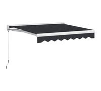 Outsunny Toldo Retráctil Eléctrico o Manual 250x200 cm Toldo Portátil Toldo para Balcón con Mando a Distancia Manivela Manual y Marco de Aluminio para Ventana Puerta Terraza Patio Crema Gray 250x200x1