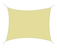 Outsunny Toldo Vela Rectangular 6x4 m Vela de Sombra para Jardín Patio Terraza Poliéster Anti UV Color Arena Aosom España