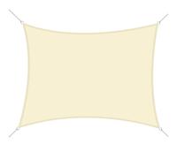 Outsunny® Toldo Vela Rectángulo de Sombra para Terraza Camping Jardín Resistente al Agua Protección UV Poliéster Tela Beige 4x6m Aosom España