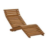 Outsunny Tumbona de Jardín, Tumbona de Madera Maciza, Marrón, 66x170x77 cm Aosom España