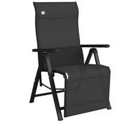 Outsunny Tumbona Plegable de Jardín Tumbona Gravedad Cero con Respaldo Ajustable en 9 Posiciones con Cojín 70x65x111 cm Negro