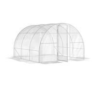 Outsunny Túnel Invernadero de jardín 3x3x2m 9m² con Puerta abisagrada | Lona de PE 150 g/m², para verduras, plantas, flores