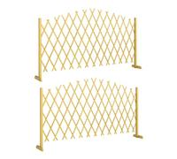 Outsunny Valla Jardín Exterior de Madera Extensible 180x30x103 cm Natural