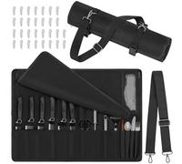 OUUTMEE Estuche para cuchillos con 14 compartimentos, Negro , Bolsillo para cuchillos