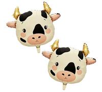 Ovanda Globos XXL de vaca, 2 unidades, globos de animales de granja, 69 x 61 cm, globos de vaca, decoración de cumpleaños, globos de animales para cumpleaños infantiles, baby shower, fiesta temática