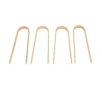 OVAQUIXI 36 Piezas Pinzas de Bambú de 9,9 Cm, Utensilios de Cocina Reutilizables con Agarre Cómodo, Resistente Al Calor y Sin Olores para Servir Queso, Frutas, Ensalada y Pan