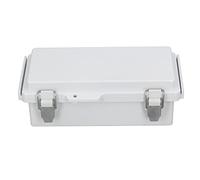 OVAQUIXI Caja Eléctrica Exterior para Empalmes, 100x200x70mm IP67 | Caja de plástico ABS, cubierta con bisagras de acero inoxidable, proyecto de electrónica de bricolaje, equipo de jardín de