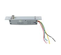 OVAQUIXI Cerradura de Perno Eléctrica, Cerrojo Angosto de 12 V y 5 Cables | Construcción de Aleación de Aluminio, Cerrojo de Acero Inoxidable de 12,8 Mm, Retardo de Bloqueo Ajustable de 0 a 9 S,
