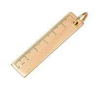 OVAQUIXI Colgante de Regla de Latón de 6 Cm, Mini Regla de Latón, Colgante de Escala de con Macizo de 3 Mm de Espesor y Escala Grabada para Regalo de Suministros Escolares de