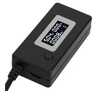 OVAQUIXI Detector USB Amperímetro Compacto con Pantalla Retroiluminada para Probar la Capacidad de Carga de Dispositivos Móviles Blanco (BLACK)