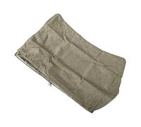 OVAQUIXI Funda de Cojín Triangular, Cuña de Tela, Bolsa de Almacenamiento para Animales de Peluche con Bolsillos Laterales y Doble Cremallera para Organizar Juguetes y Mantas (Lino Marrón)