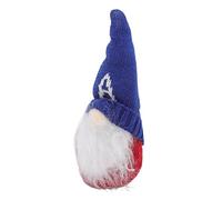 OVAQUIXI Gnomo Patriótico del 4 de Julio, Muñeca Hecha a Mano de Tela sin Rostro del Día de la Independencia con Alfabeto de Punto, Adorno de Mesa de Pie para sofá, Habitación, Estante, Fiesta, (A)