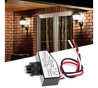 OVAQUIXI Interruptor Fotoeléctrico Interruptor de Control de Luz ABS 120 a 277 VCA 2A Sensor de Atardecer a Amanecer Cabezal IP65 de Retardo de 6 Segundos para Farola de Jardín Linterna de Poste de