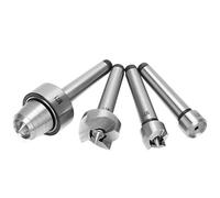 OVAQUIXI Juego de Herramientas de Torneado de Torno de Madera MT1/MT2 de Acero Resistente para Torneado de Husillo de Precisión Adecuado para Madera y Metalurgia 4 Piezas (MT1)