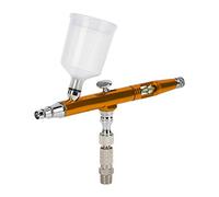 OVAQUIXI Kit Mini de Aerógrafo 0.3mm Doble Acción AR131T con Ajuste Externo de Cola para Pintura de Modelos Pasteles 20CC 40CC (aluminio)