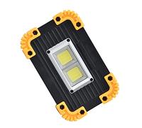OVAQUIXI Luz de Trabajo LED Luz de Inundación de Emergencia COB de Plástico Recargable 30W 2000LM 6 Modos de Doble Potencia con Soporte para Camping, Garaje, Reparación de Automóviles, Corte de