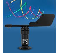 OVAQUIXI Sensor de Dirección del Viento de Aleación de Aluminio Sensor de Estación Meteorológica RS485 Medición de 0 a 360 Grados Precisión de ±3 Grados 12 V a 24 V CC para Monitoreo de Jardín Al