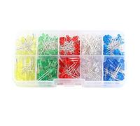 OVAQUIXI Surtido de LED 300 Uds 3mm 5mm Blanco Amarillo Rojo Azul Verde Kit de Diodos para Reparación del Hogar 5,19 X 2,67 X 0,9