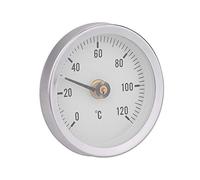 OVAQUIXI Termómetro Bimetálico Termómetro Bimetálico de Metal Dual 63 Mm 0-120 ° C IP55 de Superficie de Tubería Tipo Resorte Impermeable con Lectura Rápida para