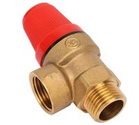 OVAQUIXI Válvula de Seguridad de Latón G1/2'' DN15 - Válvula de Seguridad con Resorte de para un Alivio de Presión Eficiente - Perfecta para Sistemas de Plomería y Calefacción (6Bar DN15)