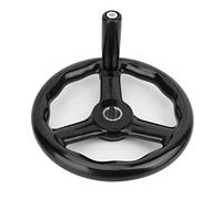 OVAQUIXI Volante de Torno Negro Resistente de 3 Radios para Máquina Herramienta, Fácil Instalación, Sujeción Cómoda, para Todo Tipo de Máquinas Herramienta, Baquelita de 7,9 Pulgadas