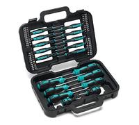 OVERMUST Juego Destornilladores Magnéticos Precisión - 58 Piezas - de Corte, Transversal, Torx - Perfectos para Actividad Bricolaje y Reparación Dispositivos como Ordenador Portatil, Tableta etc.