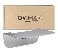 ovimar Barra de baño | Acero Inoxidable | Plata | sin taladrar | Colgante en el baño o en la Cocina | para Estante o como pequeño Estante de Varios Utensilios de baño o decoración de baño