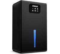 OWAAE Deshumidificador, deshumidificadores silenciosos de 1000 pies cuadrados para el hogar, dormitorio, sótano, baño con tanque de agua de 95 onzas, modo de suspensión, apagado automático, luz LED de