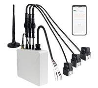 OWON Monitor de Energía Inteligente WiFi de 3 Fases, Medidor de Abrazadera de 3 Fases con 3 Sensores de Nivel de Circuito de 120 A, Vue - Monitor de Electricidad en Tiempo Real