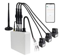 OWON Monitor de Energía Inteligente WiFi de 3 Fases, Medidor de Abrazadera de 3 Fases con 3 Sensores de Nivel de Circuito de 200 A, Vue - Monitor de Electricidad en Tiempo Real
