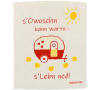 OWOSCHFETZN Paño Esponja - Caravana - Rojo/amarillo OWOSCHFETZN