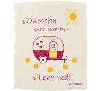 OWOSCHFETZN Paño Esponja - Caravana - Rosa/amarillo OWOSCHFETZN