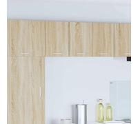 Owoxanthellate Armario colgante Riga Sonoma Roble Blanco 30 x 31 x 40 cm Armario de pared Cocina Durable Contenedor de almacenamiento moderno para cocina pasillo salón