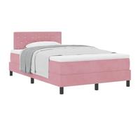 Owoxanthellate Cama con somier de terciopelo rosa de 120 x 190 cm con cabecero, diseño moderno de sofá cama, marco de madera hasta 280 kg, altura ajustable, para dormitorios y habitaciones de