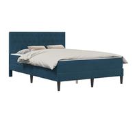 Owoxanthellate Estructura de cama con colchón 120 x 190 cm, terciopelo azul | Elegante cama tapizada para dormitorio moderno con funda suave, base estable y útil distancia al suelo.