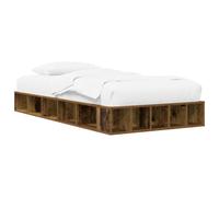 Owoxanthellate Estructura de cama con espacio de almacenamiento, madera | Cama individual compacta de madera para dormitorio, con somier de láminas y prácticos compartimentos.