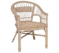 Owoxanthellate Silla apilable de ratán natural, 60 x 60 x 81 cm, moderna silla de ratán para comedor, salón y oficina en casa, silla de mimbre transpirable hasta 110 kg